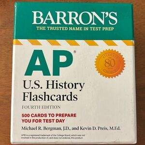 AP US. HISTORY APUSH FLASHCARDS - Barron’s Test Prep Flashcards 500 count